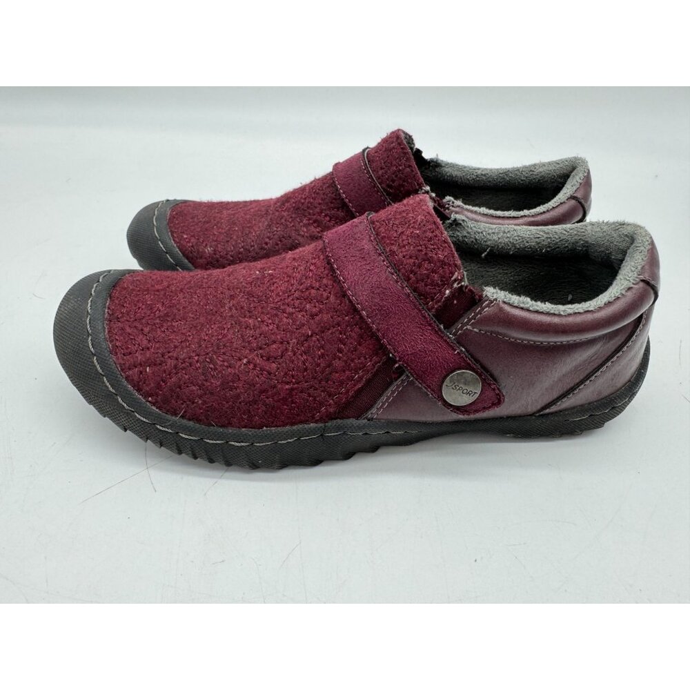 Jsport Womens Blair Slip-On Comfort Shoes Size 8M Maroon Cozy Memory Foam Winter - Picture 7 of 13